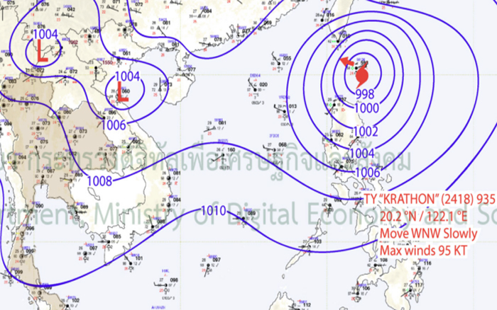 เรียงหน้าอีก 2 ลูก พายุเซบี กับ ไต้ฝุ่นกระท้อน ตั้งชื่อไทย ไม่มีผลกระทบ