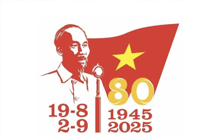 โลโก้อย่างเป็นทางการสําหรับเหตุการณ์สําคัญ 80 ปีของการปฏิวัติเดือนสิงหาคม เปิดตัววันชาติ
