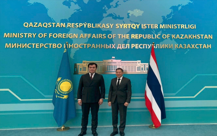 เลขานุการรัฐมนตรีว่าการกระทรวงการต่างประเทศเป็นเจ้าภาพร่วมการประชุมหารือทวิภาคีทางการเมือง คาซัคสถาน - ไทย ครั้งที่ 1 ณ สาธารณรัฐคาซัคสถาน