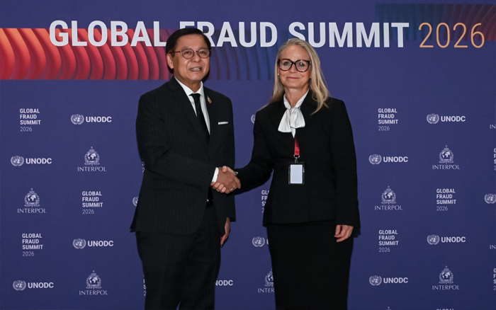 รัฐมนตรีว่าการกระทรวงการต่างประเทศพบหารือกับรัฐมนตรีช่วยว่าการกระทรวงยุติธรรมราชอาณาจักรสวีเดน ในห้วงการประชุมระดับโลกว่าด้วยการฉ้อโกง