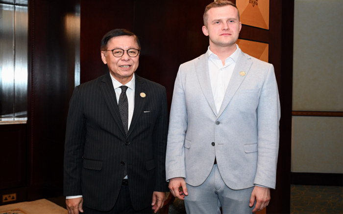 รองนายกรัฐมนตรีและรัฐมนตรีว่าการกระทรวงการต่างประเทศพบหารือกับรัฐมนตรีช่วยว่าการกระทรวงการต่างประเทศสาธารณรัฐลัตเวีย