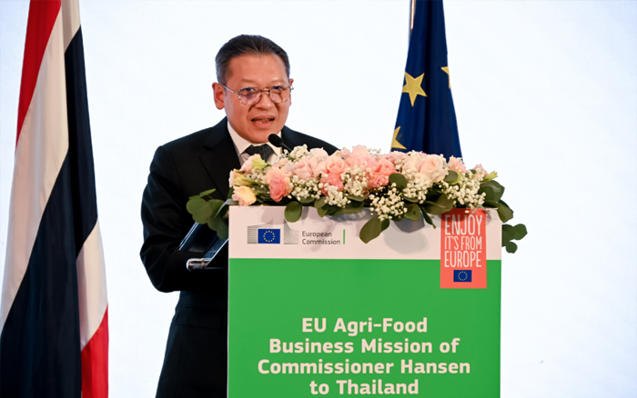 ผู้ช่วยรัฐมนตรีประจำกระทรวงการต่างประเทศหารือกับกรรมาธิการยุโรปด้านการเกษตรและอาหารในโอกาสนำคณะนักธุรกิจ อียูด้านอาหารและเกษตรเยือนไทย