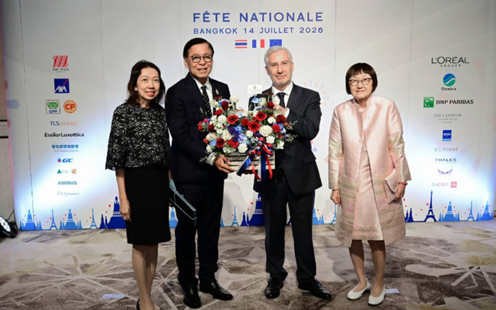 รองนายกรัฐมนตรีและรัฐมนตรีว่าการกระทรวงการต่างประเทศเข้าร่วมงานเฉลิมฉลองวันชาติฝรั่งเศส
