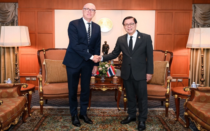 รองนายกรัฐมนตรีและรัฐมนตรีว่าการกระทรวงการต่างประเทศพบหารือกับเอกอัครราชทูตเนเธอร์แลนด์ประจำประเทศไทยในโอกาสครบวาระการดำรงตำแหน่งเอกอัครราชทูต